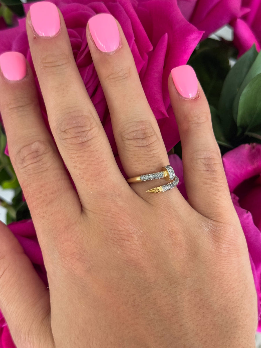 NAIL TWO TONE RING