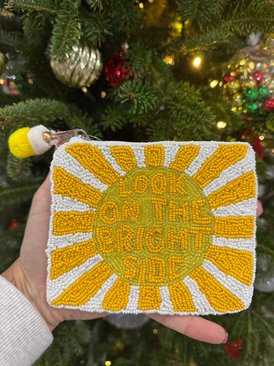 LOOK ON THE BRIGHT SIDE COIN BAG