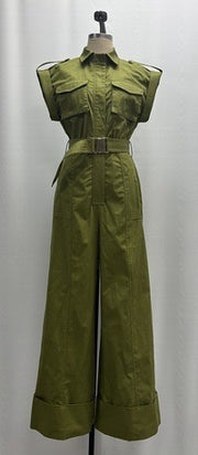 GREEN UTILITY JUMPSUIT