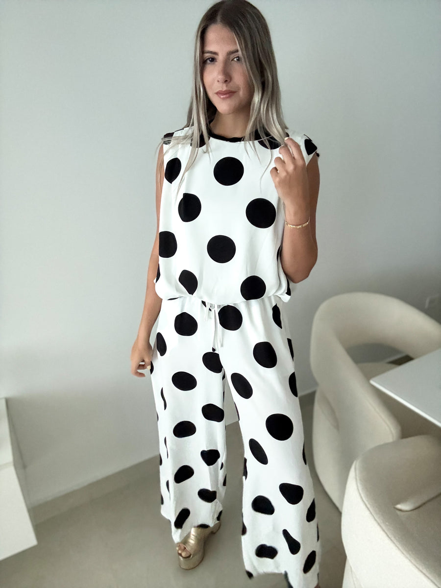 POLKA DOT TOP & PANT SET