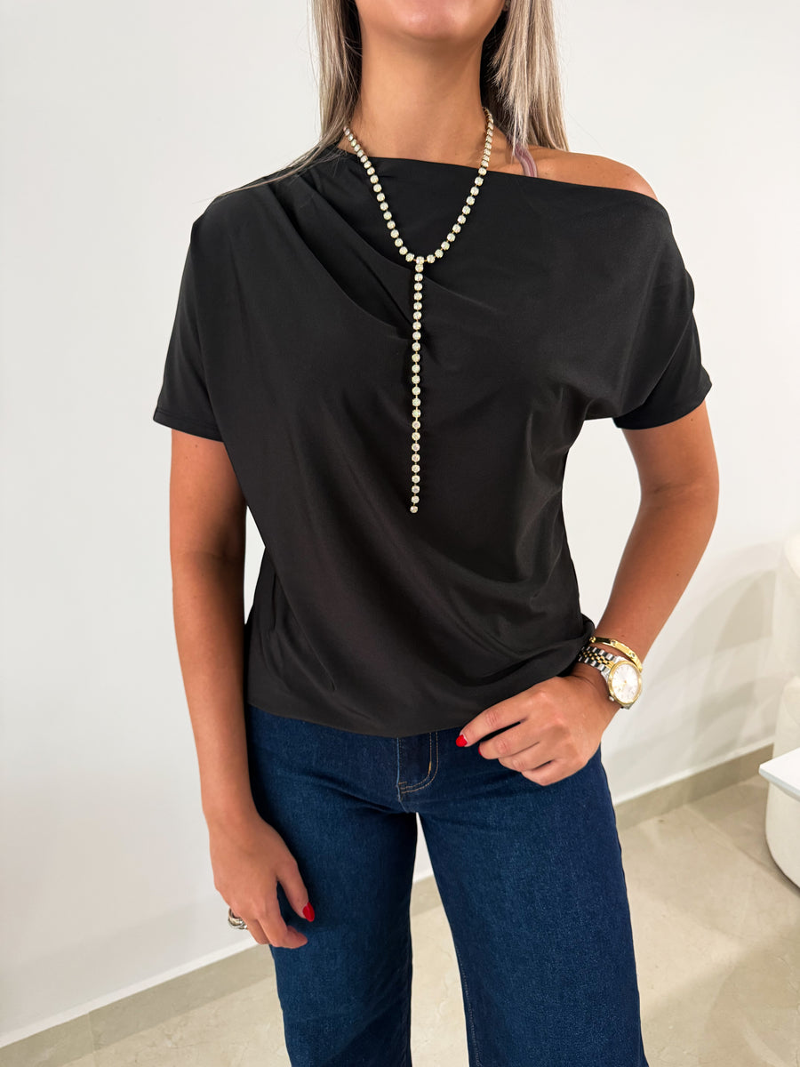 STRETCHY ELEGANT ONE SHOULDER BLOUSES