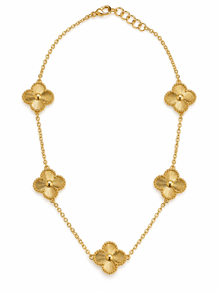GOLD CLOVER NECKLACE