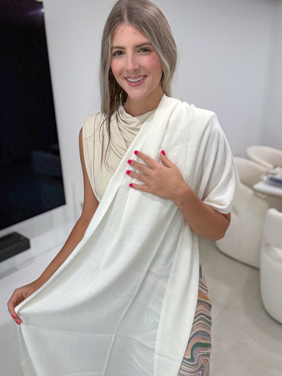 BUTTER YELLOW PASHMINA