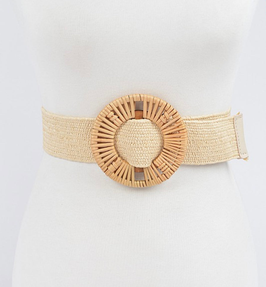 BAMBOO ROUNDED BUCKLE BELT