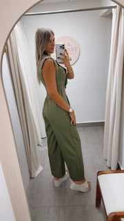 OLIVE TAILORED JUMPSUIT