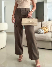 DARK OLIVE CARGO PANTS