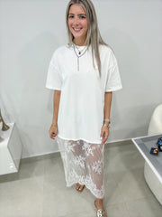 T-SHIRT LACE DRESS