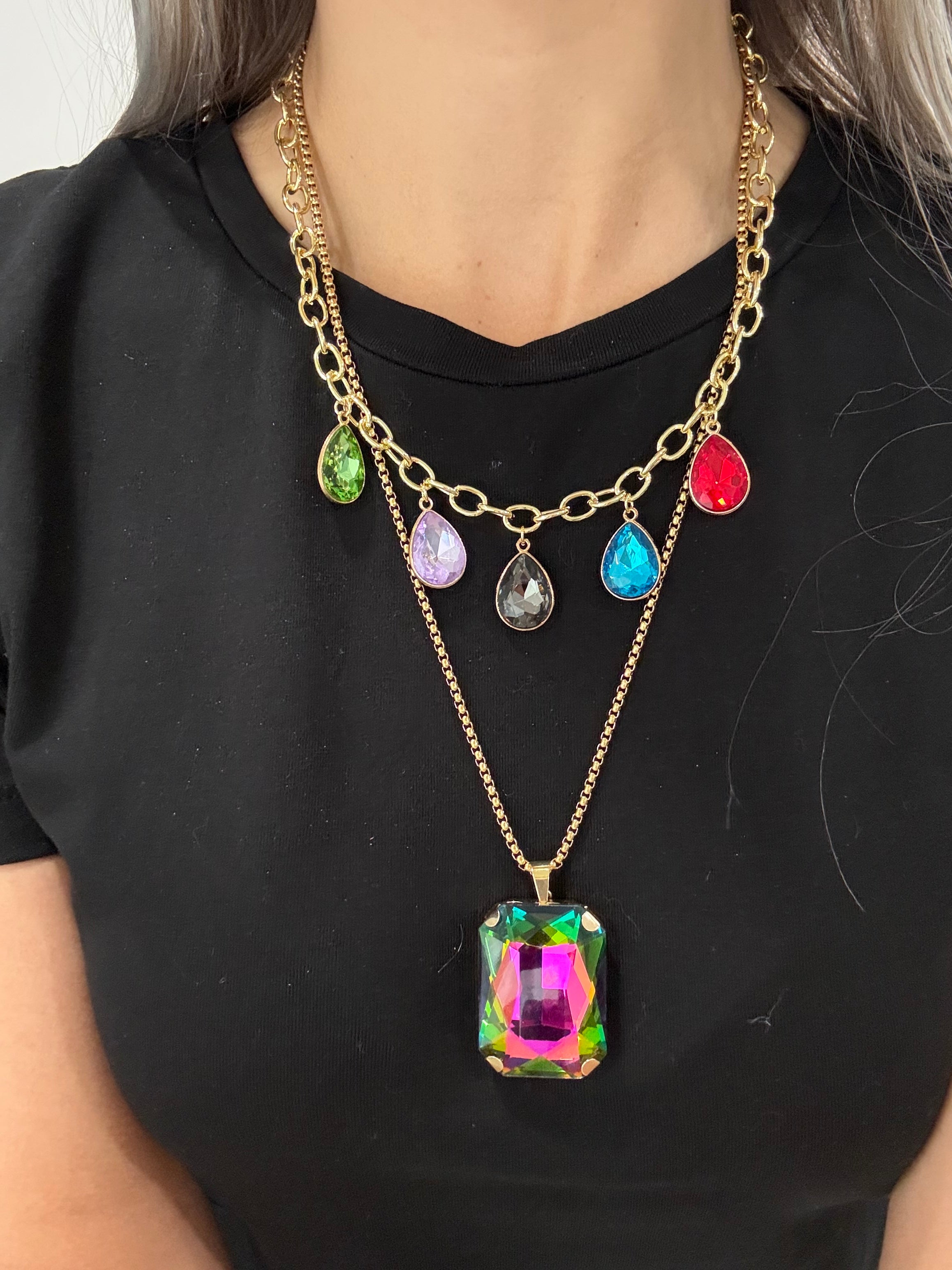 *PRE-ORDER* CHUNKY GEM LONG NECKLACE