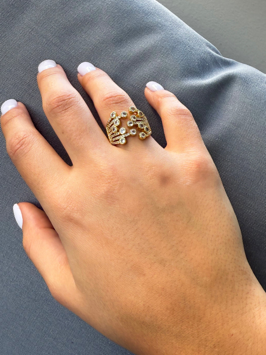 ZIRCONIA GOLD RING