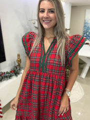 RED CHRISTMAS MIDI DRESS