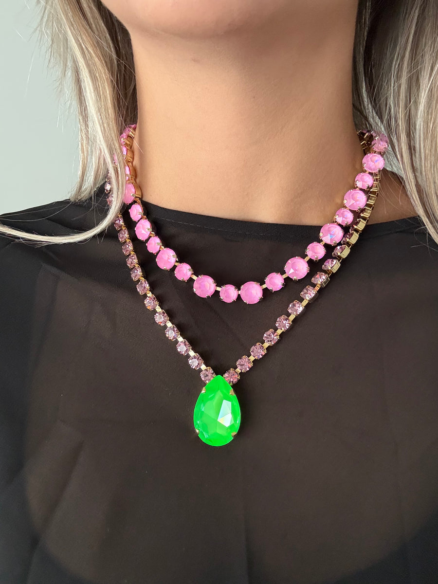 SWAROVSKI CRYSTAL MAGNETIC CLASP NECKLACE
