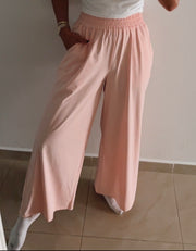 STRETCHY PALE PINK PANTS