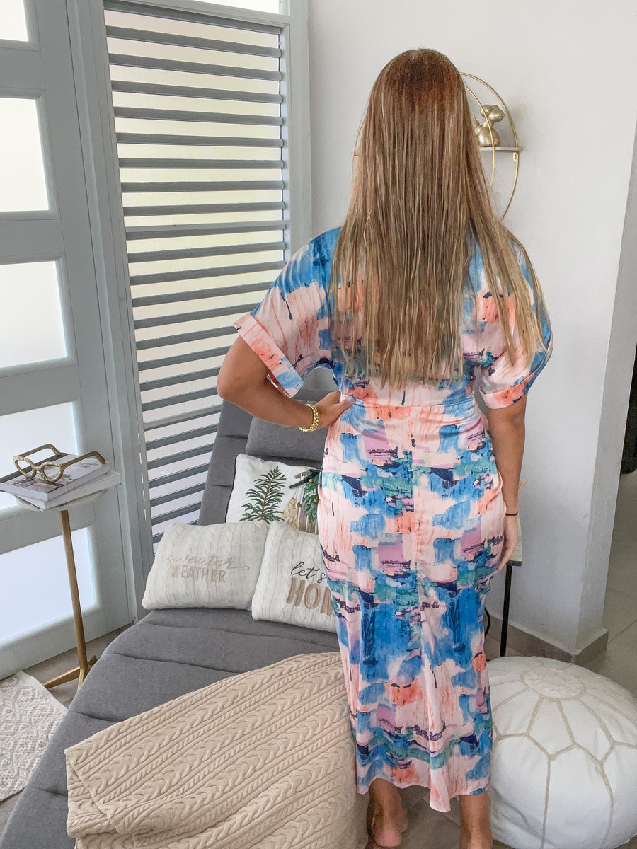 PRINT CREPE DRESS