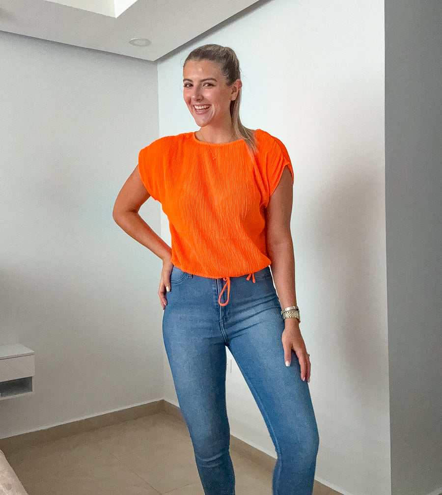 PLISSE BLOUSE
