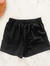 Load image into Gallery viewer, BLACK BACK ELASTIC SHORTS
