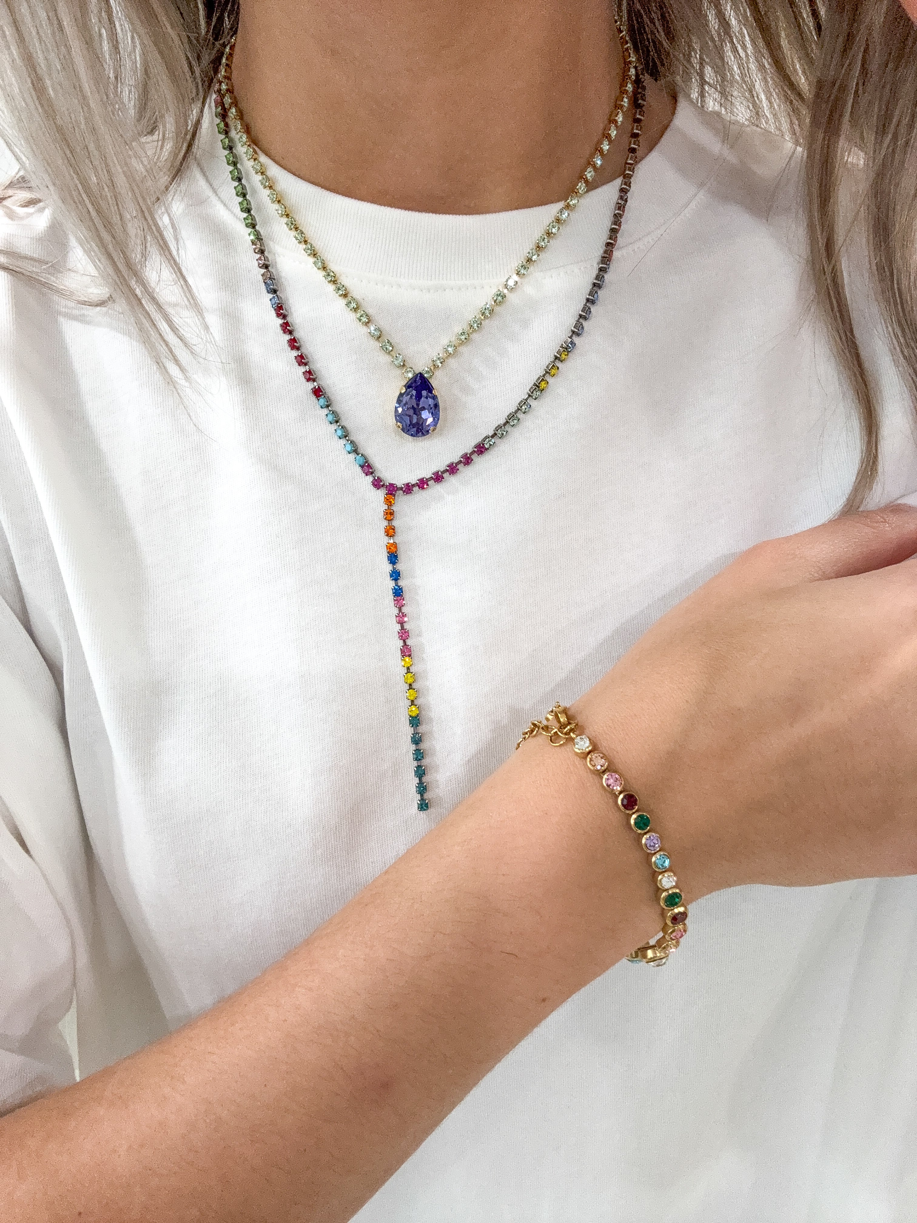 MILLIE NECKLACE CHRYSOLITE/BLUE