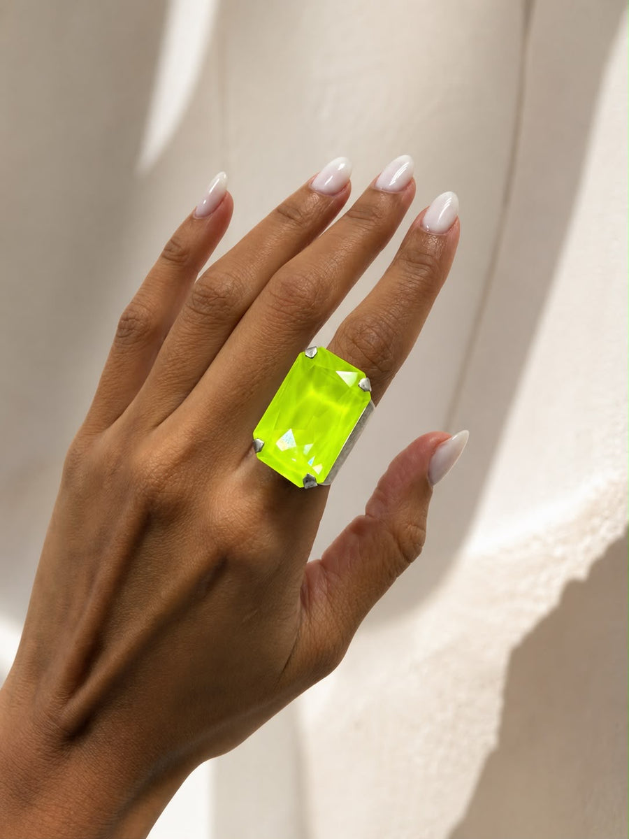 MINI SOLEIL RING IN NEON YELLOW