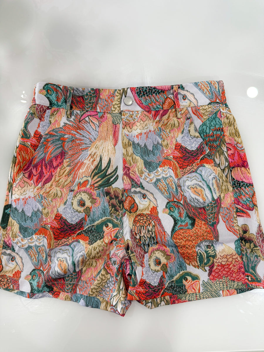 MULTICOLOR PRINTED SHORTS