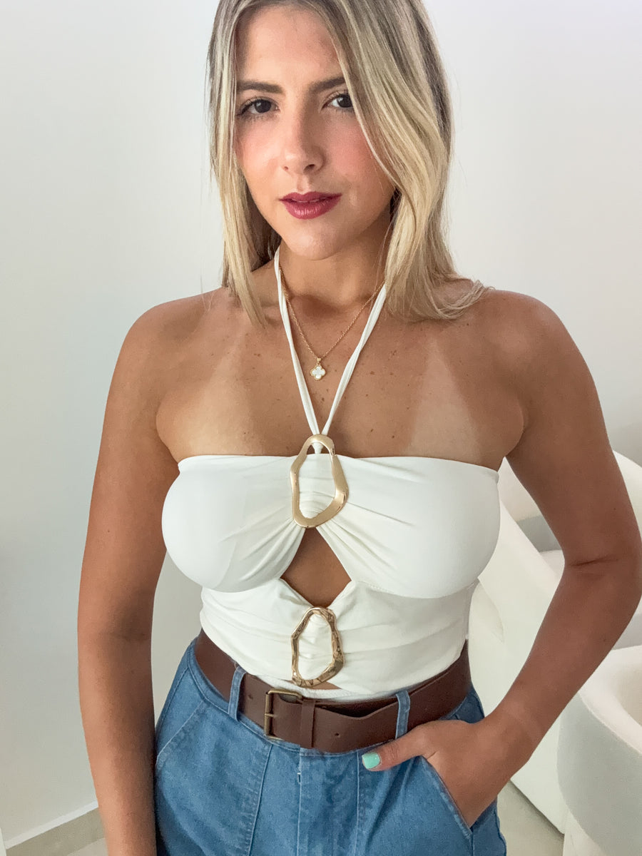 ELEGANT HALTER BODYSUIT