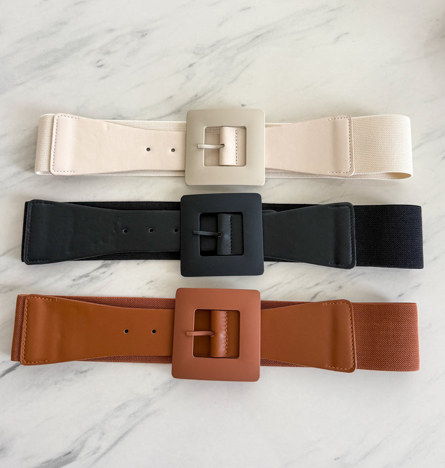 SOLID SQUARE BUCKLE BELT