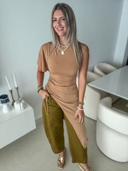 FALL COLOR BARREL PANTS