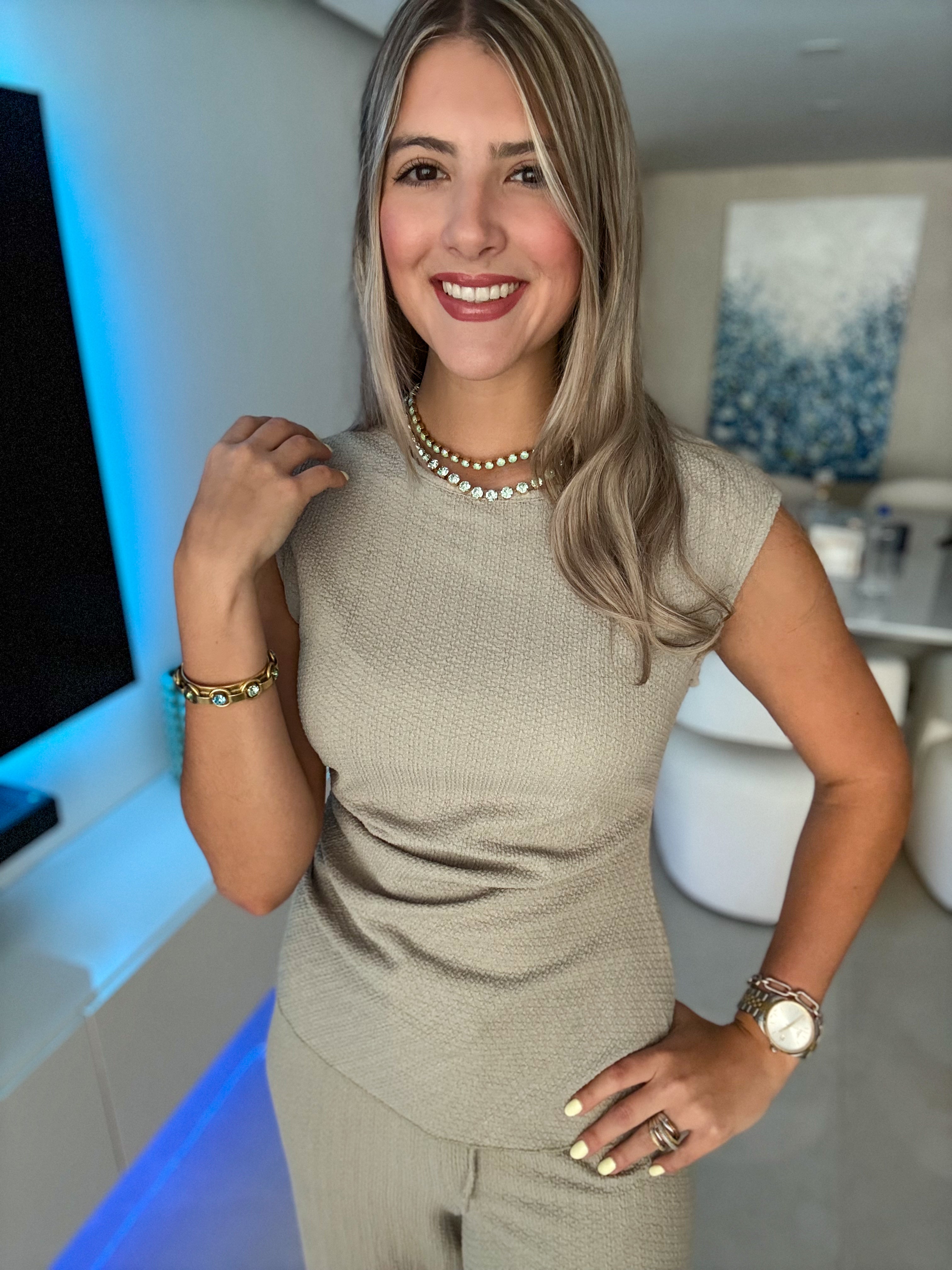 LIGHT OLIVE TOP & PANT SET