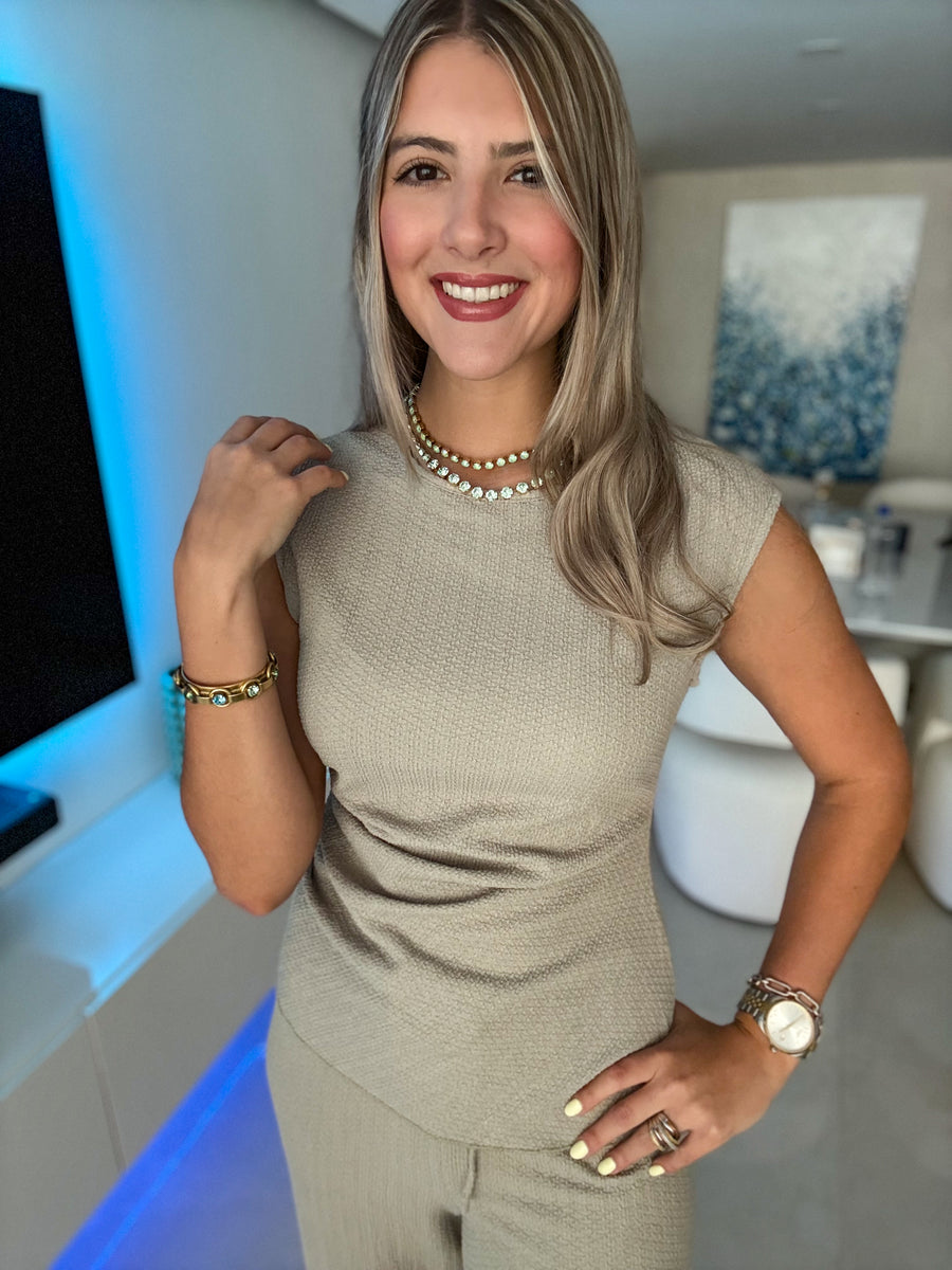 LIGHT OLIVE TOP & PANT SET