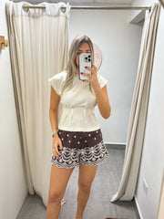 IVORY GLITTER BLOUSE