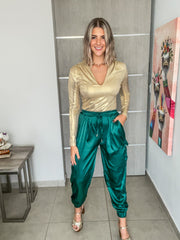 GOLD METALLIC BODYSUIT