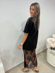 T-SHIRT LACE DRESS