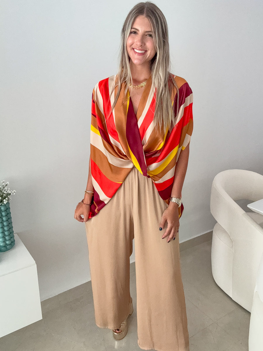 TAN SILKY PANTS
