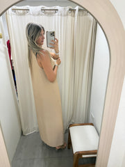 LATTE SATIN DRESS