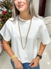 WHITE SHORT SLEEVE TEE