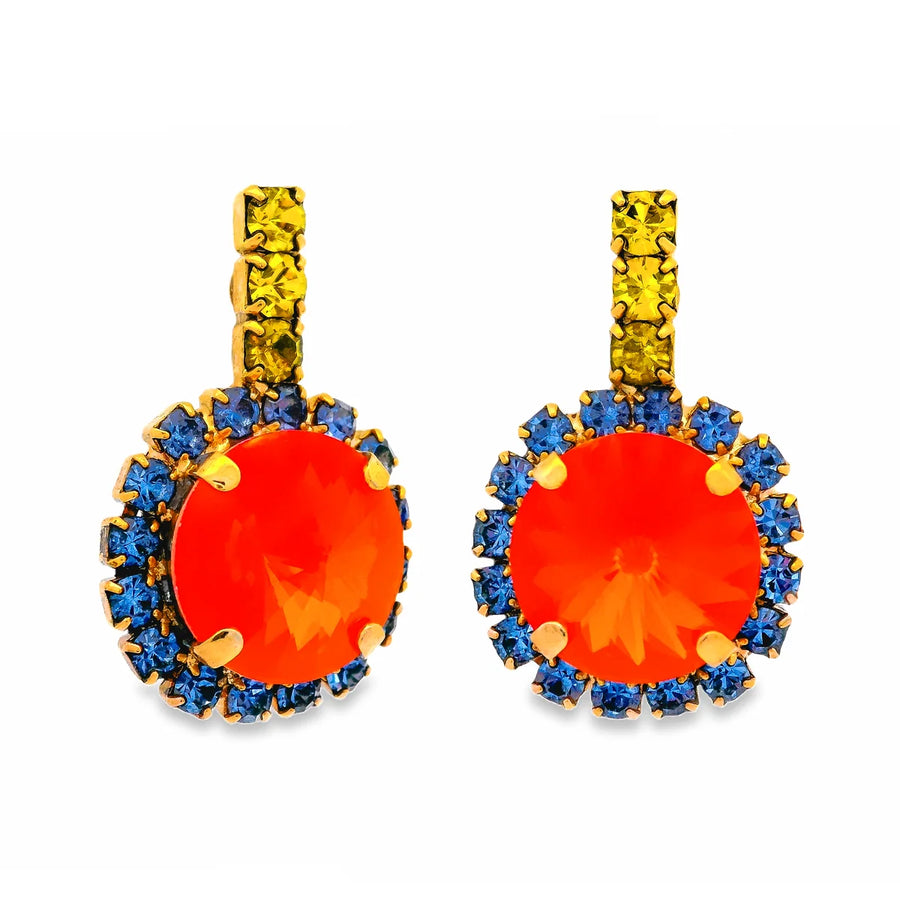 NURIEL EARRINGS IN ELECTRIC PINK IGNITE BRANDY