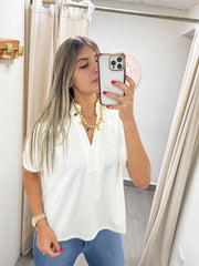 GOLD MULTICOLOR DROP NECKLACE