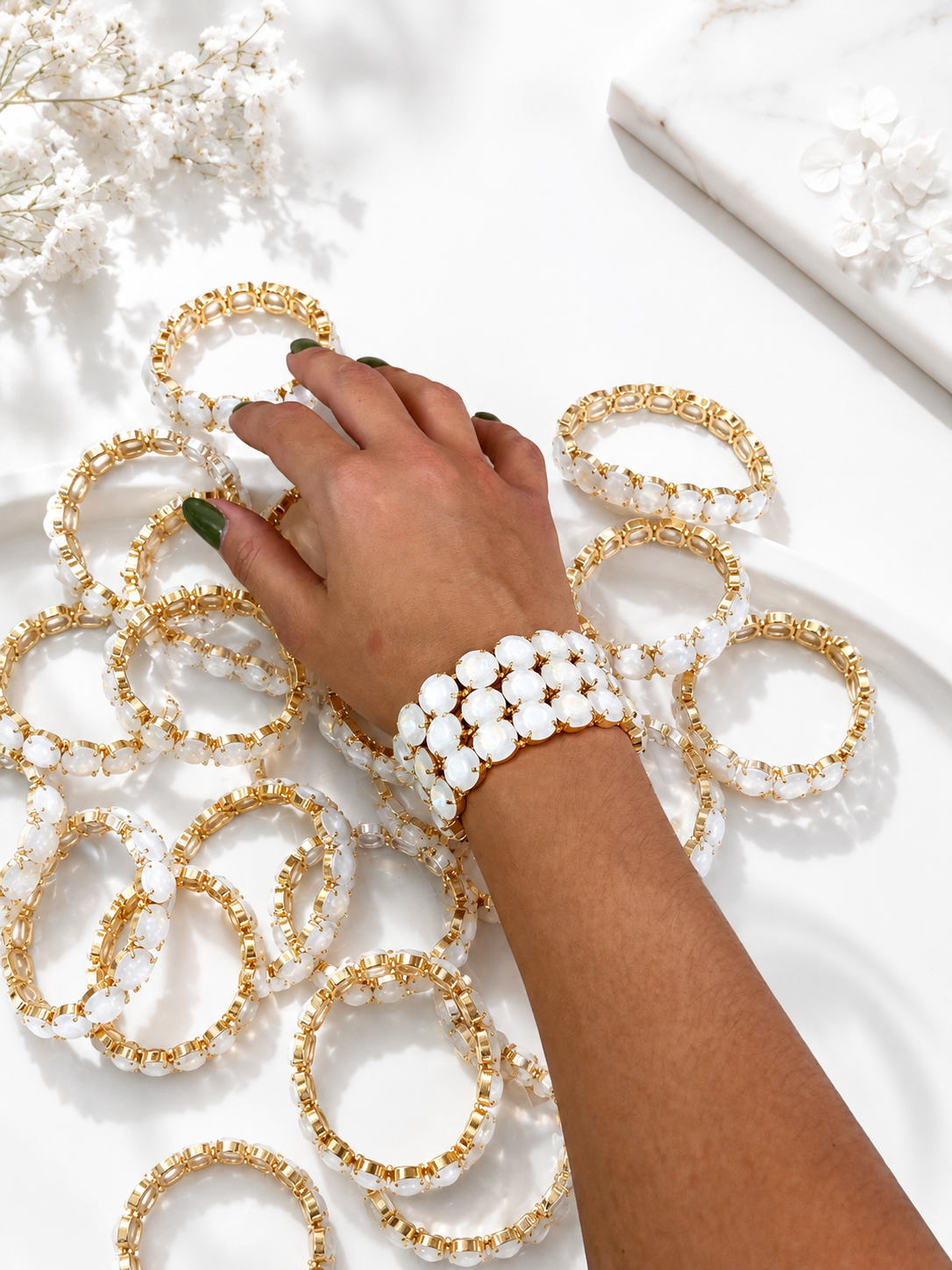 SWAROVSKI CRYSTAL ELASTIC BRACELET