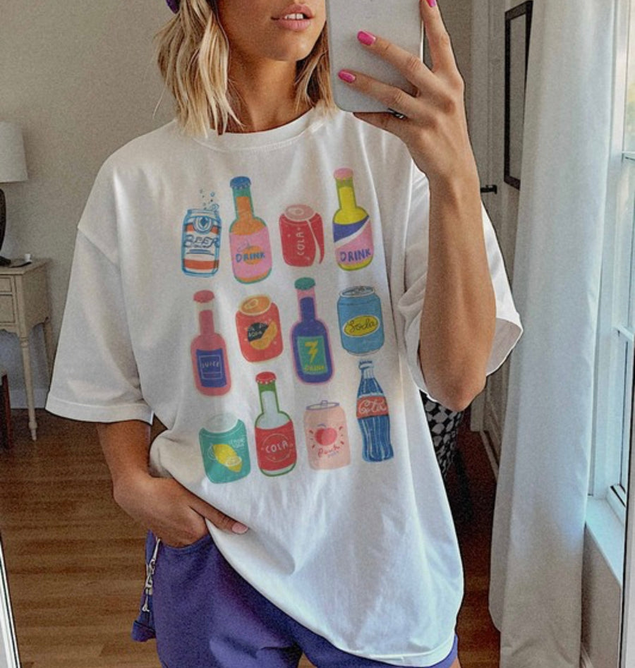 COLLAGE DRINKS T-SHIRT