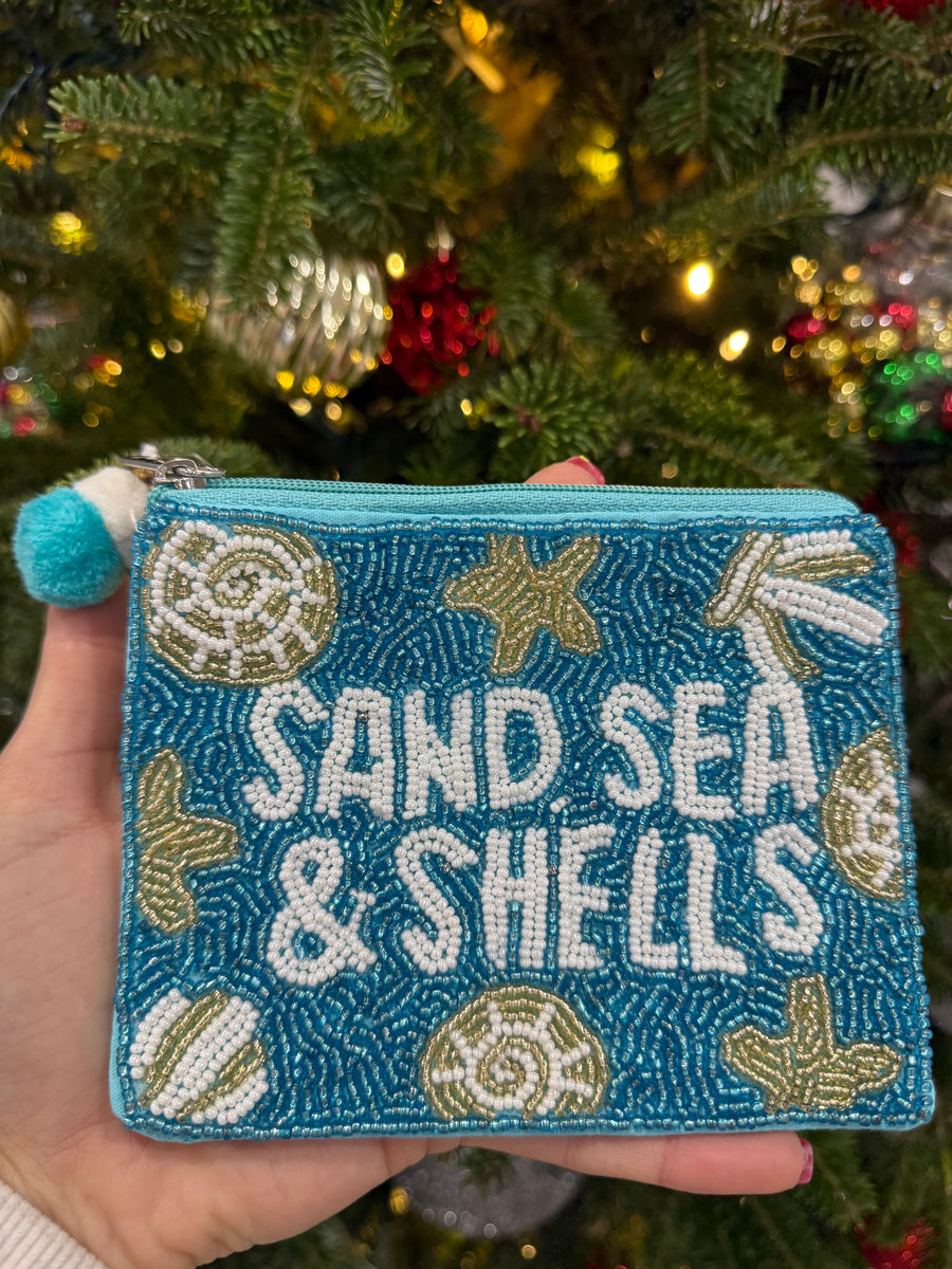 SAND, SEA & SHELLS COIN BAG
