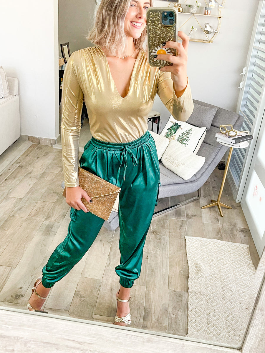GOLD METALLIC BODYSUIT