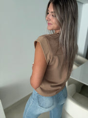 V-NECK MODAL BASIC BLOUSED