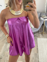 MAGENTA METALLIC ROMPER