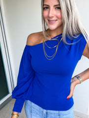 ONE SHOULDER LONG SLEEVE TOP
