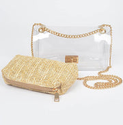 TRANSPARENT CROSSBODY BAG W/POUCH
