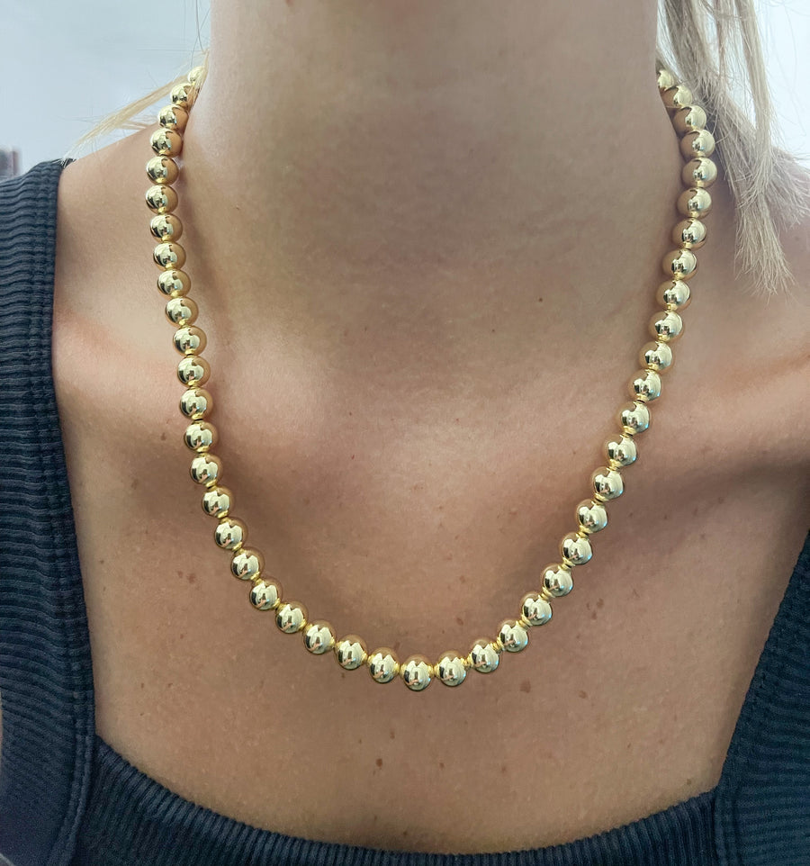GOLD BALL NECKLACES