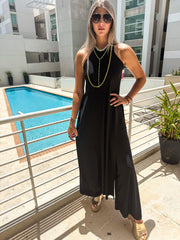 PIA BLACK RACERBACK TOP & PANT SET