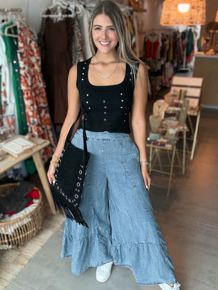 METAL EYELET TANK TOPS