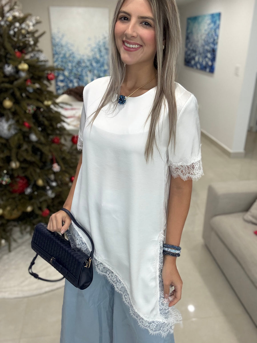 PASTEL SATIN LACE TOPS