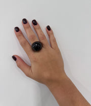 BLACK COATED BOLD RING
