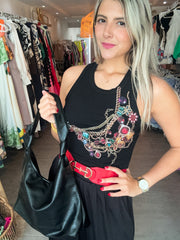 BLACK CHAINS TANK TOP