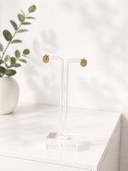 PAVÉ FLOWER STUD EARRINGS